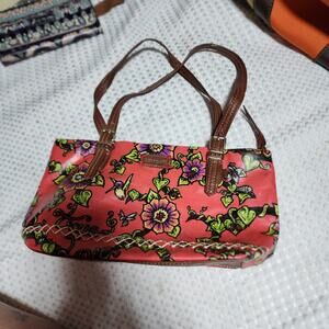 SAKROOTS FLORAL BUTTERFLY SATCHEL BAG